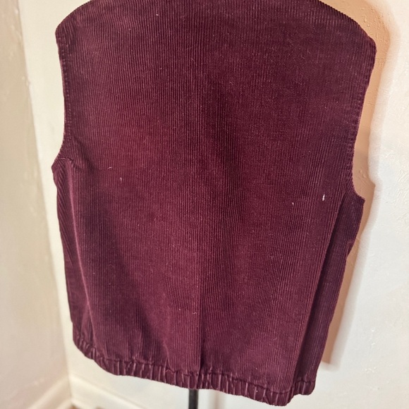 Corduroy Vest in Rich Burgundy - Picture 2 of 5